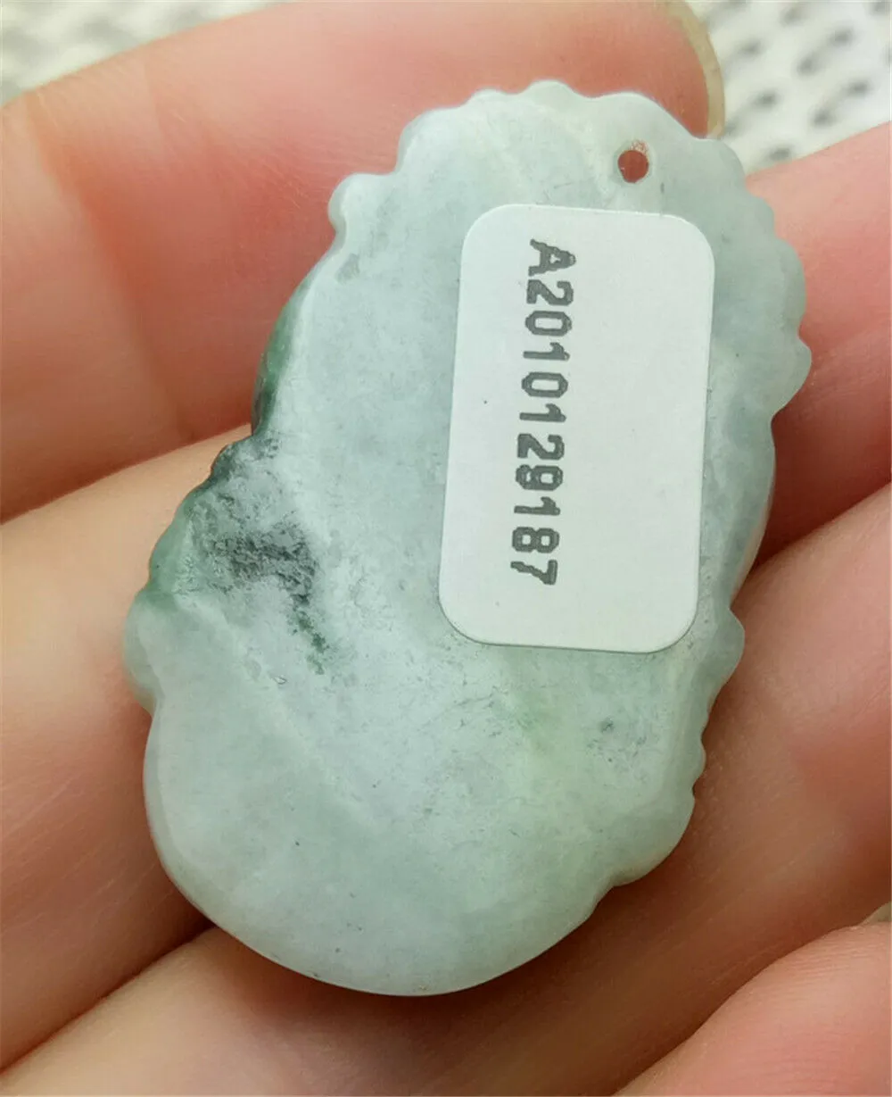 10% OFF- Certified Natural Jadeite Emerald A*Jade HandCarved Lucky Monkey Pendant A9187