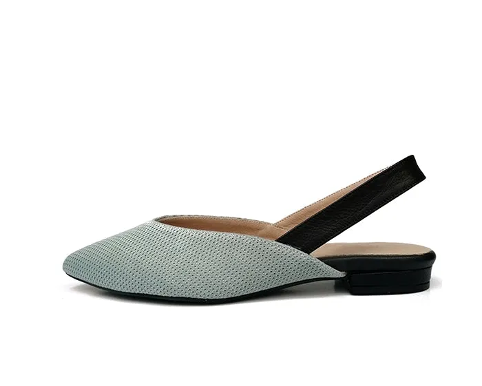 #14 Dusty Mint & Black Flats
