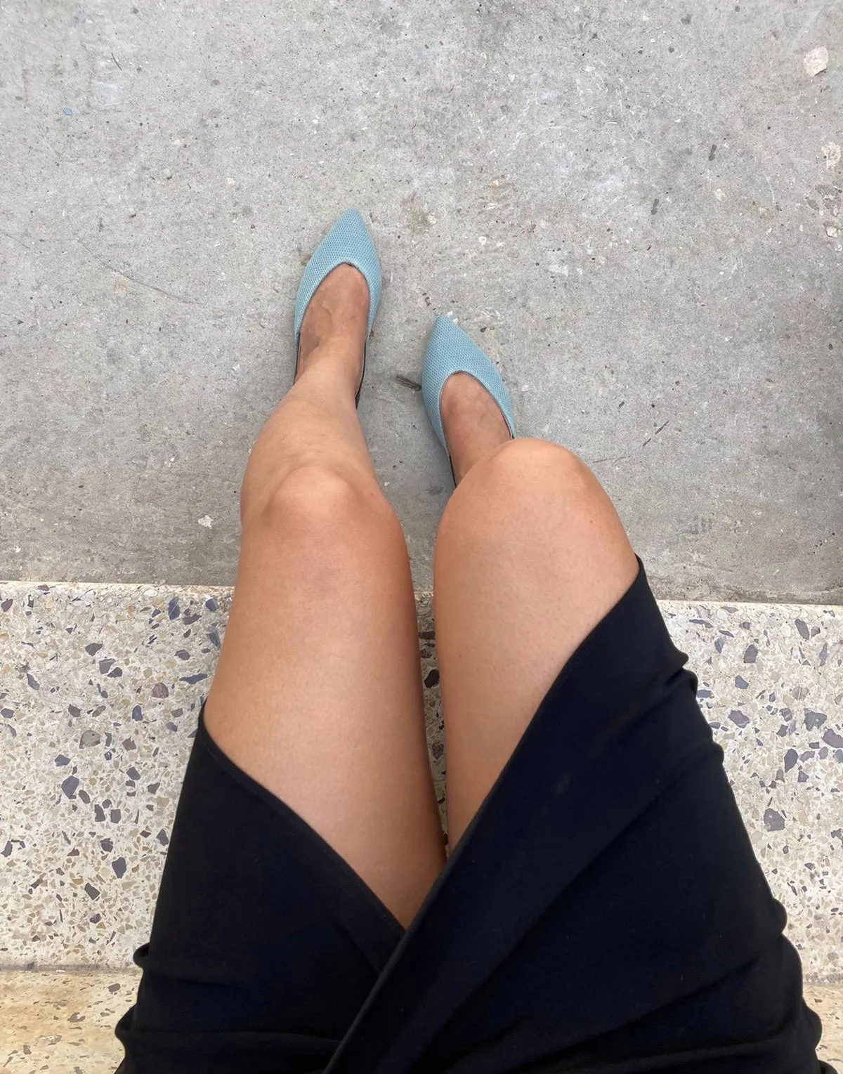 #14 Dusty Mint & Black Flats