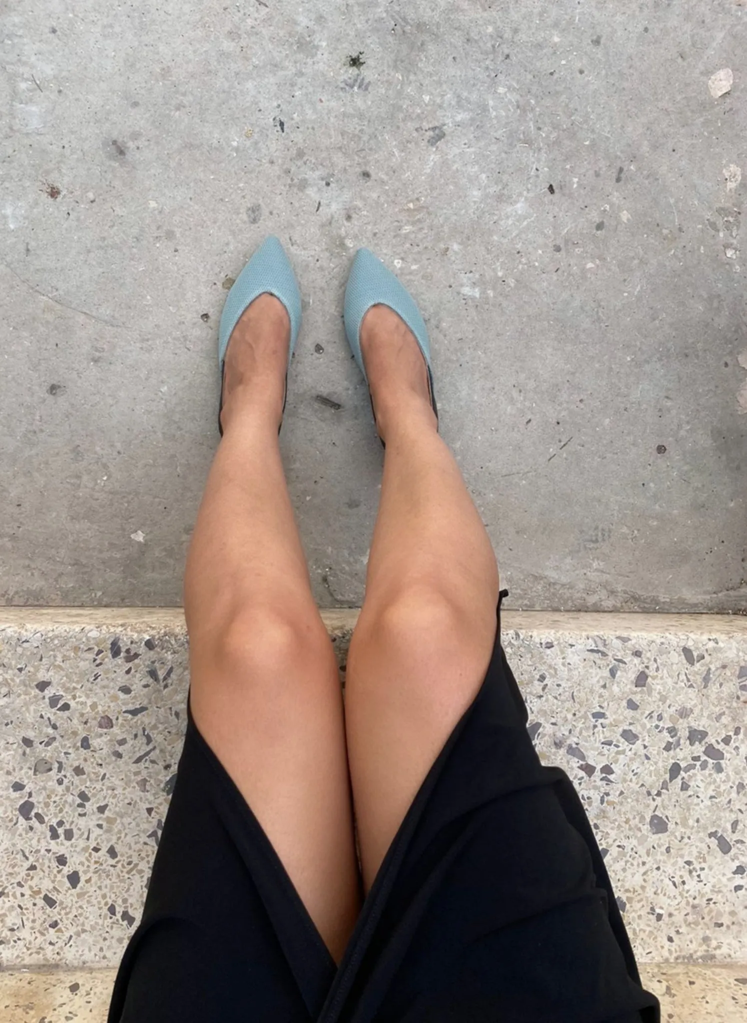 #14 Dusty Mint & Black Flats