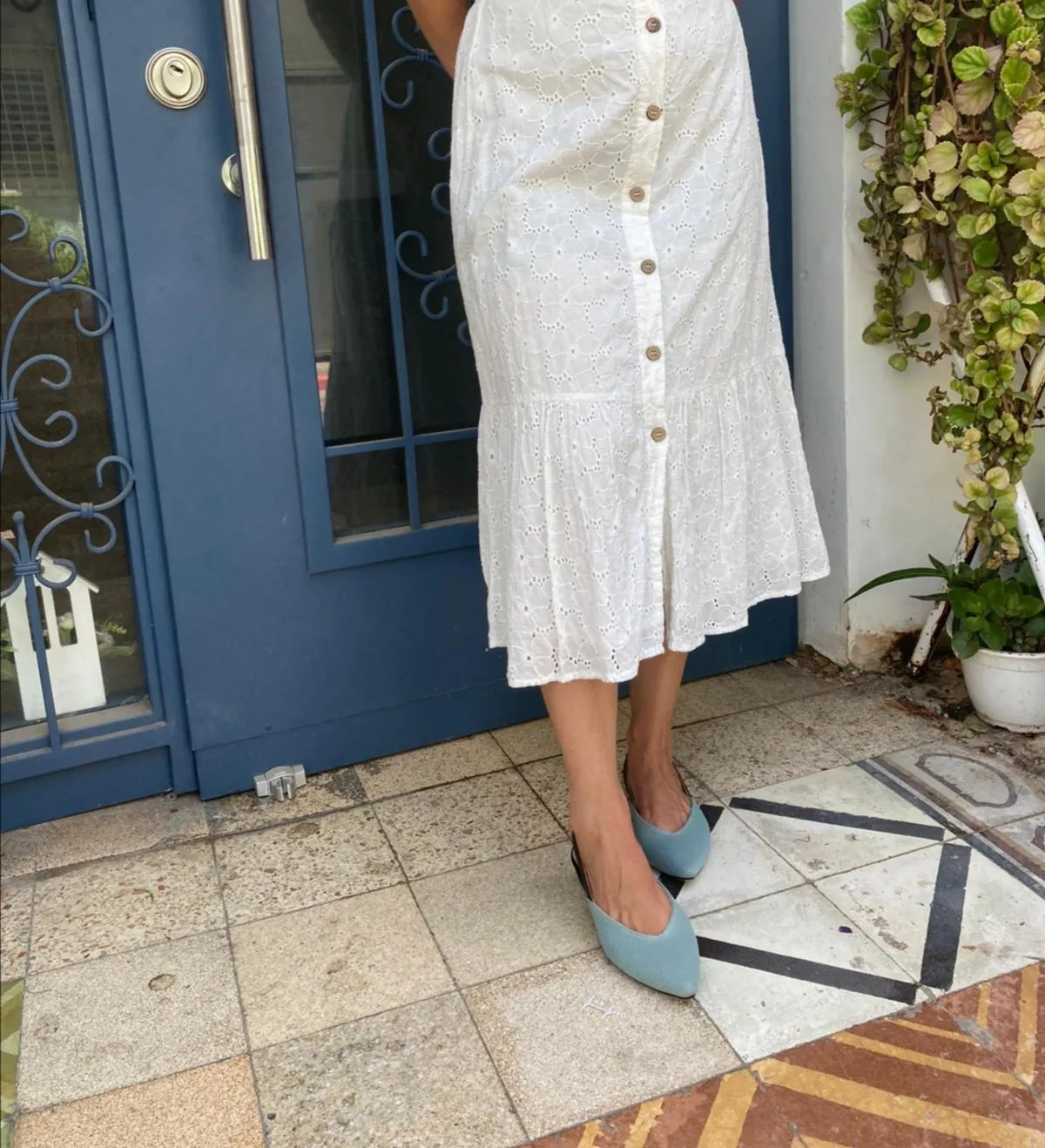 #14 Dusty Mint & Black Flats