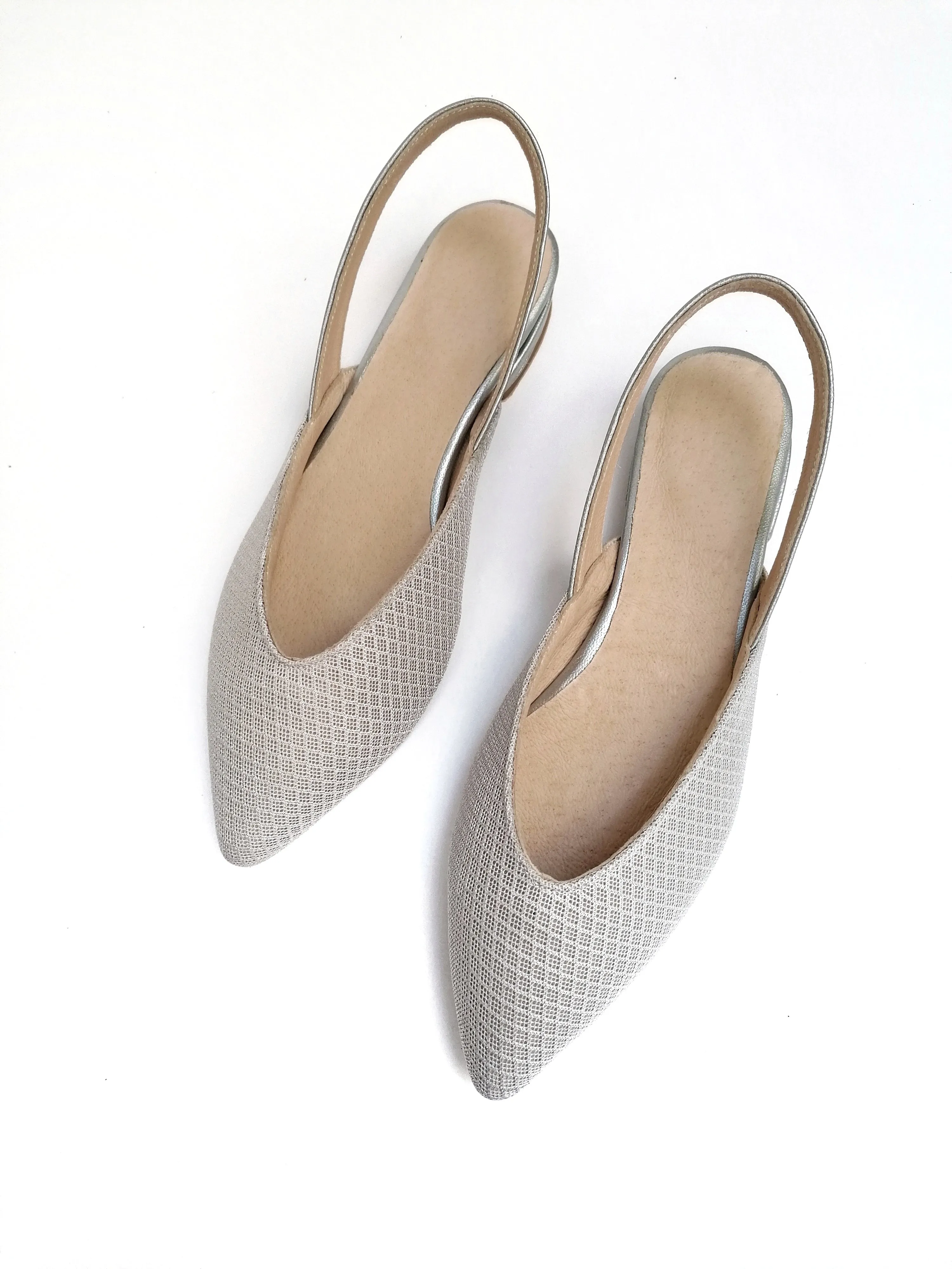 #14 Silver MESH Flats