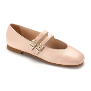 1572 - Soft Pink Leather Teen Mary Jane