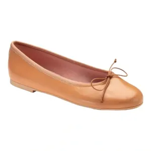 49909 - Tan Leather Teens Bow Shoe