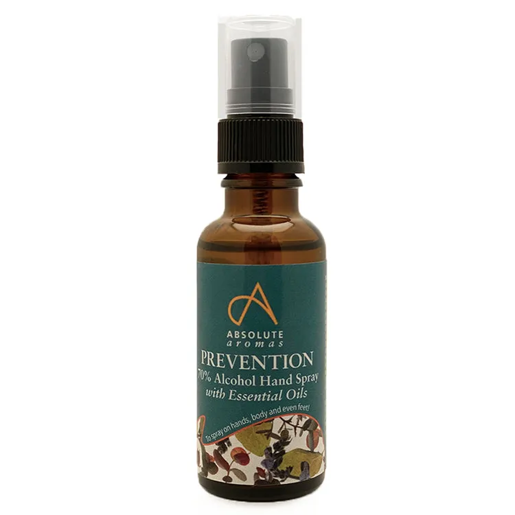 Absolute Aromas Prevention 70% Alcohol Hand Spray 30ml
