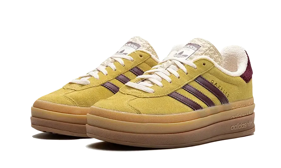 Adidas Gazelle Bold Almost Yellow Maroon