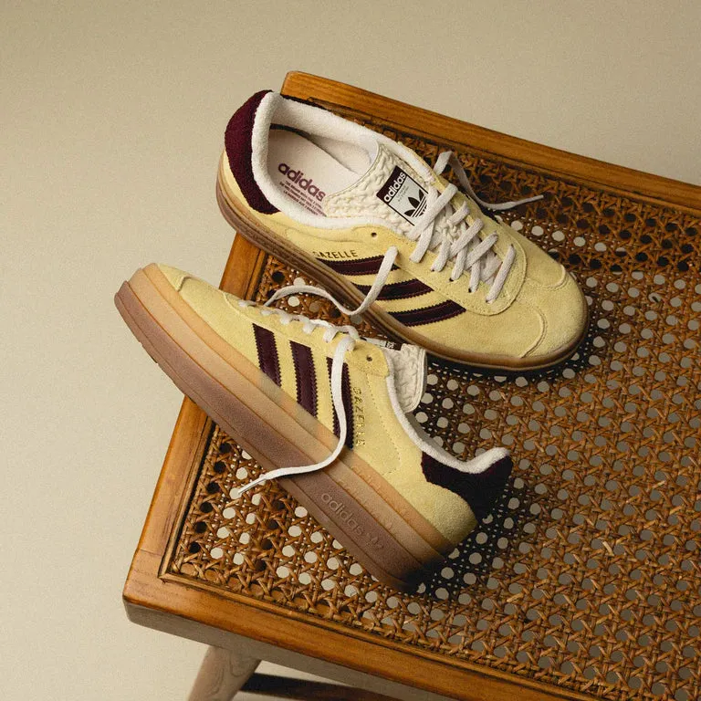 Adidas Gazelle Bold Almost Yellow Maroon