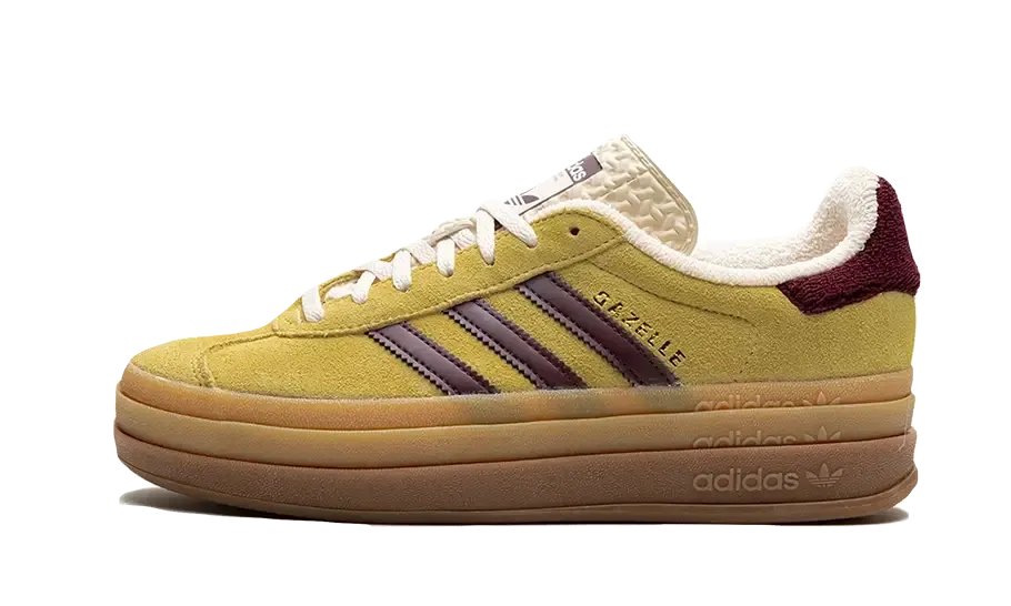 Adidas Gazelle Bold Almost Yellow Maroon