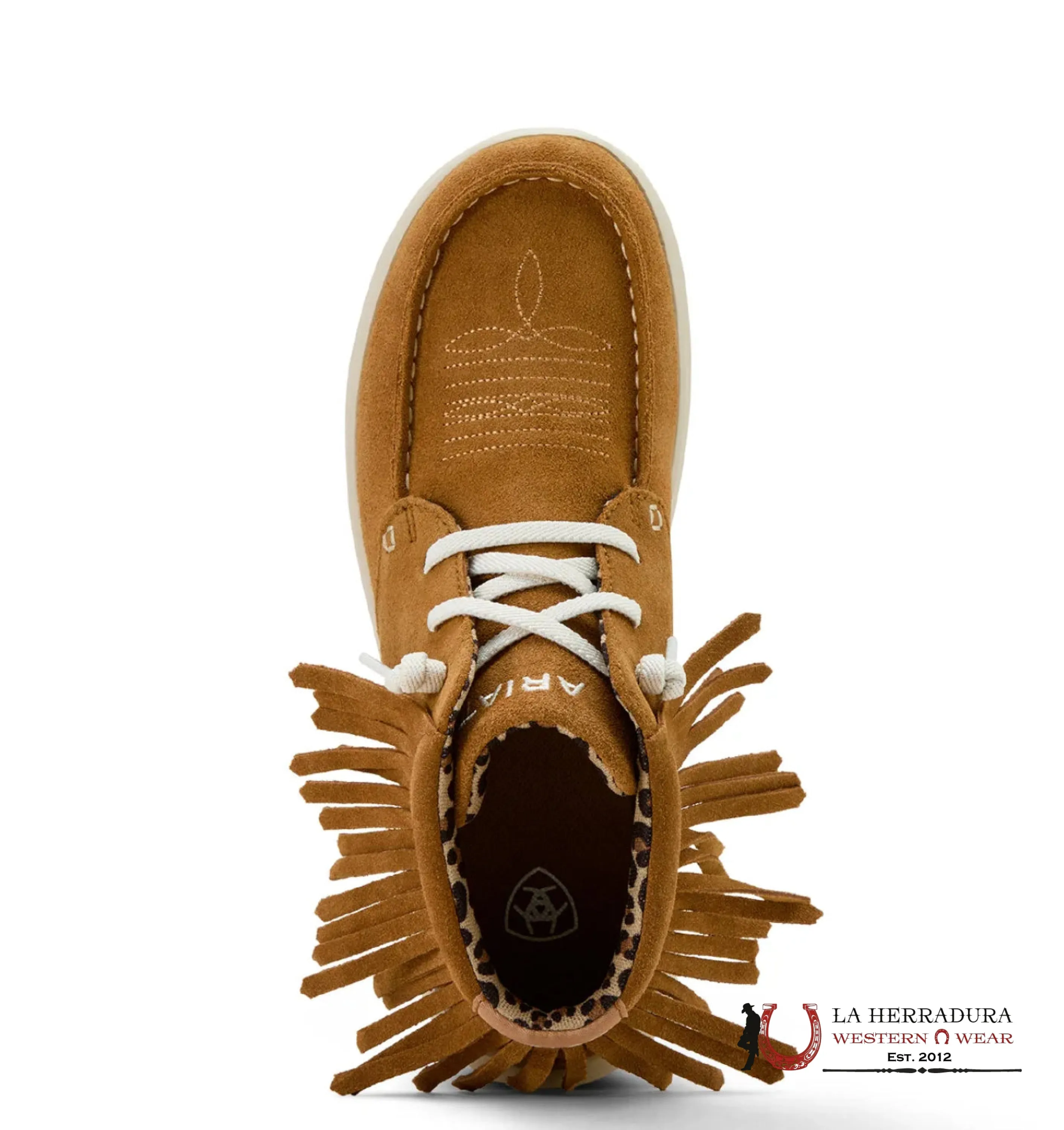 ARIAT WOMENS Hilo High Top Fringe Wheat Suede Shoes - 1166