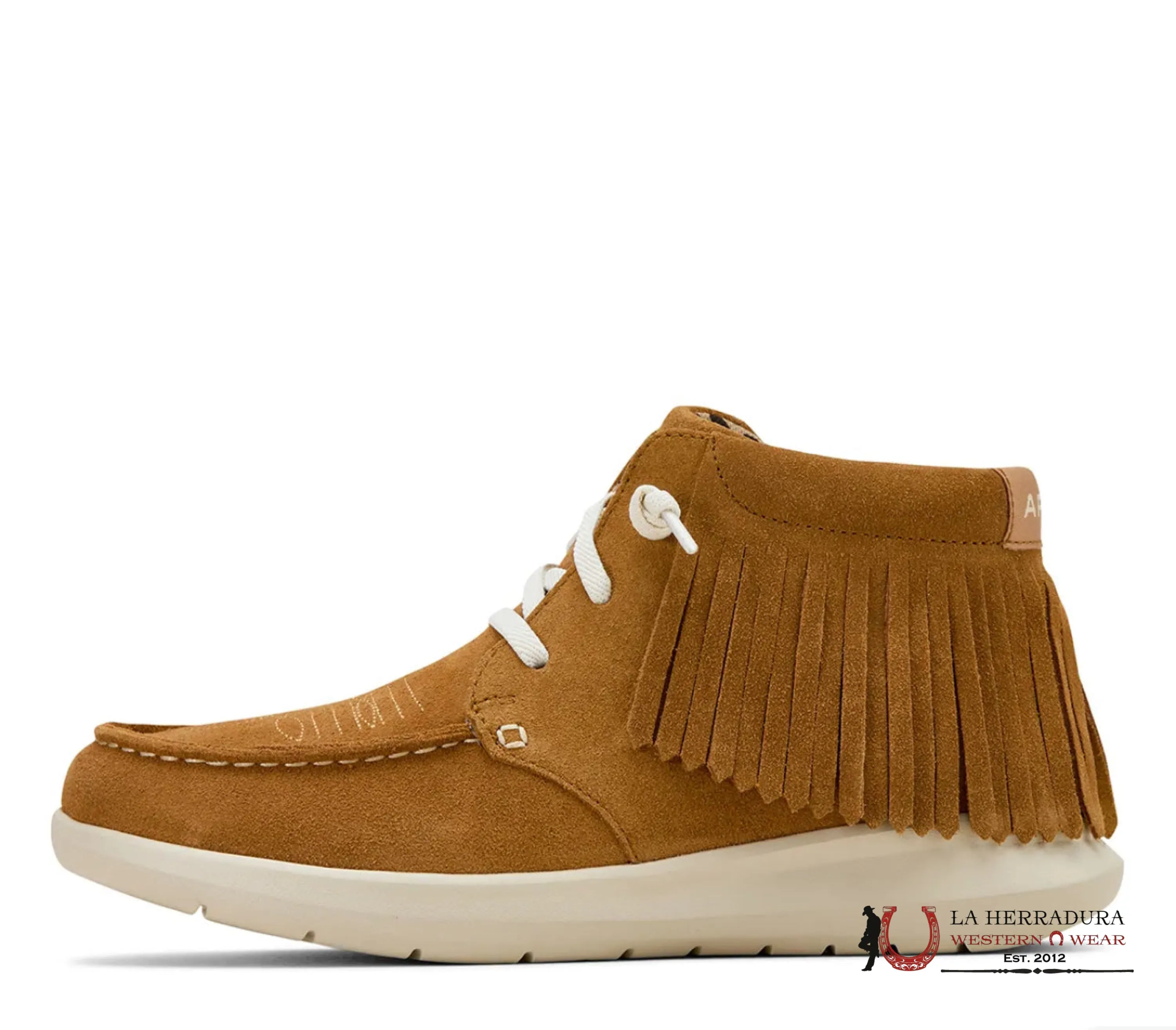 ARIAT WOMENS Hilo High Top Fringe Wheat Suede Shoes - 1166