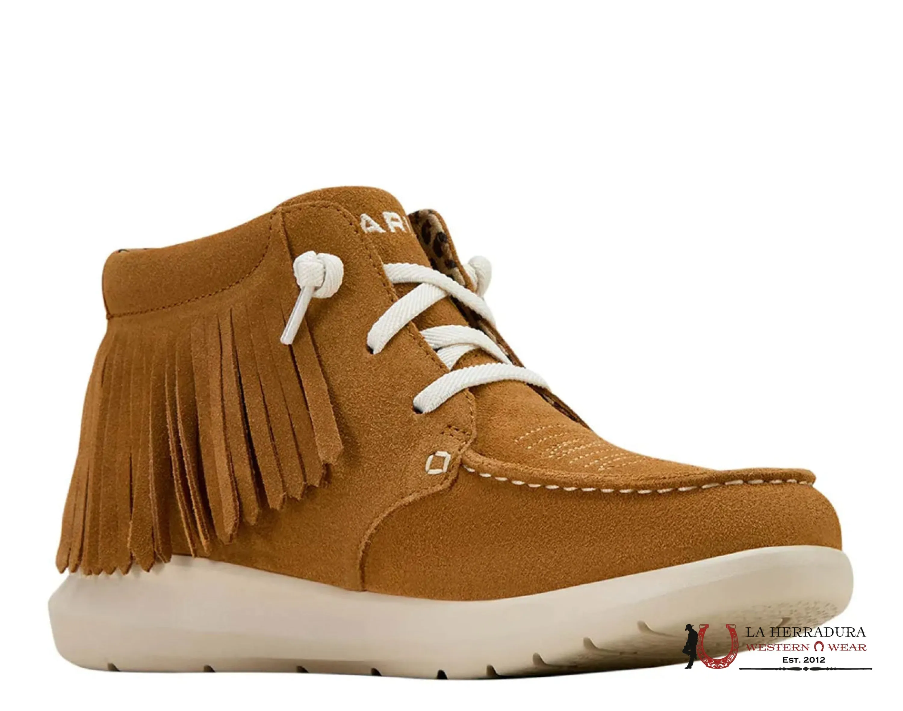 ARIAT WOMENS Hilo High Top Fringe Wheat Suede Shoes - 1166