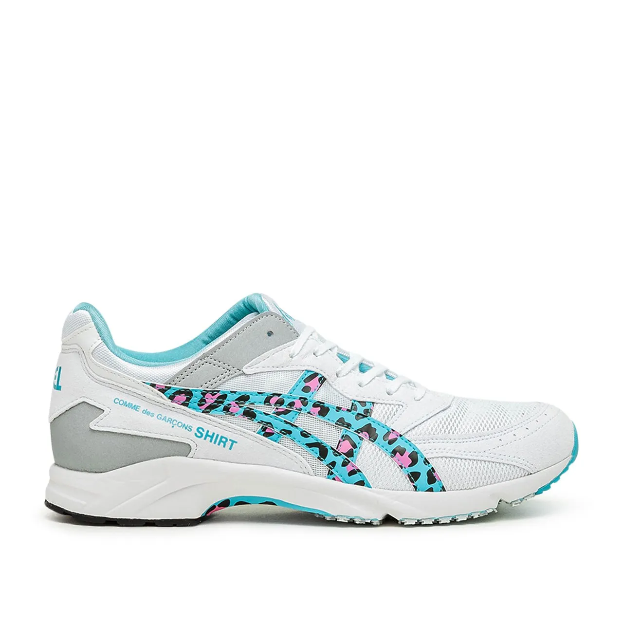 asics x comme des garçons shirt tarther (white/blue)