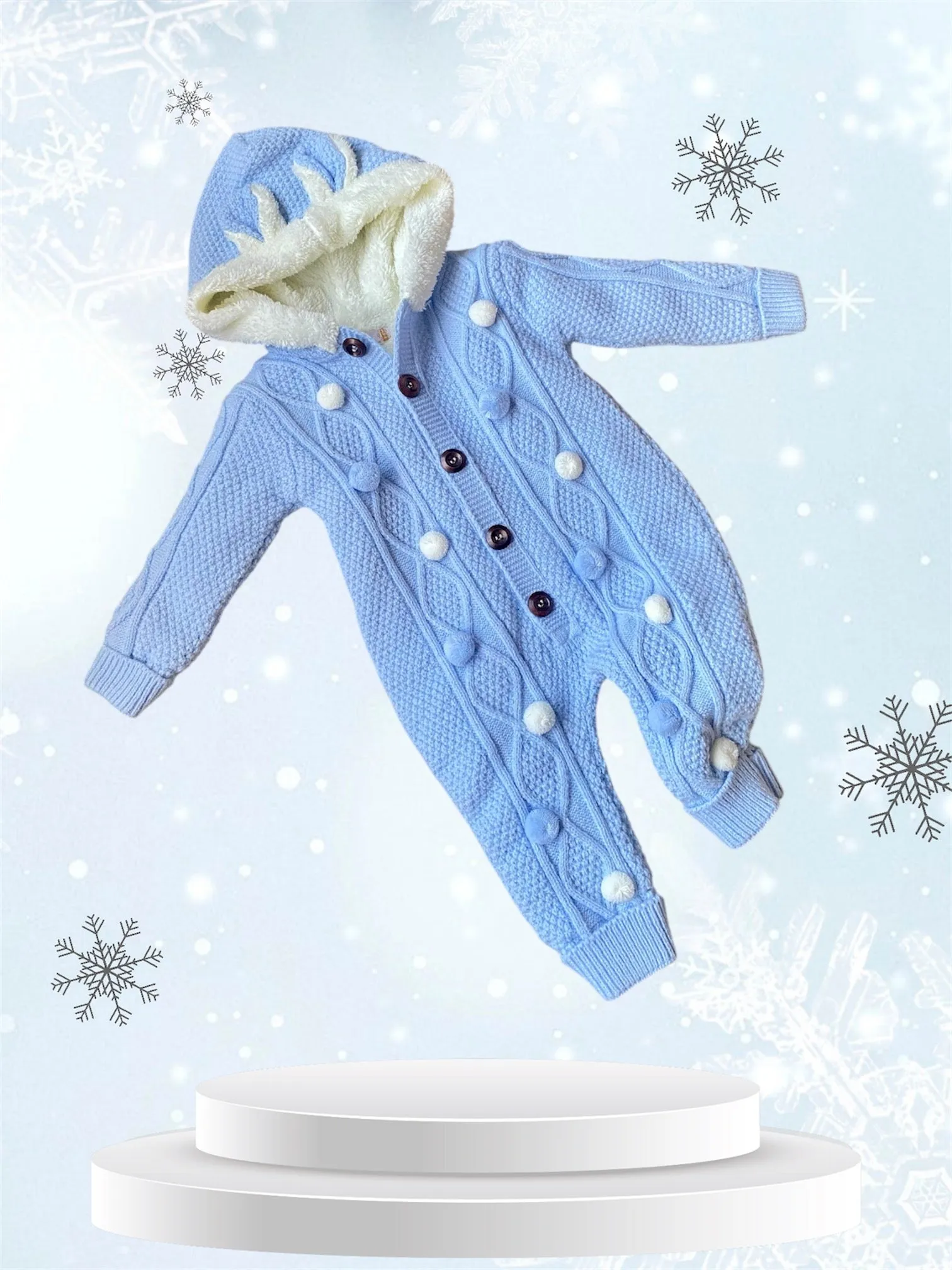 Baby Boys All in One Bobble PramSuit