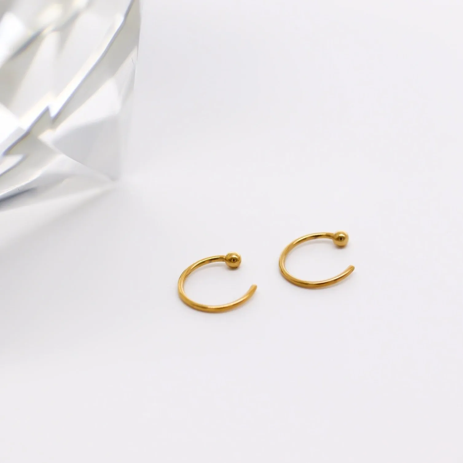 Baby Mini-Hoop Open Earrings (Adjustable)