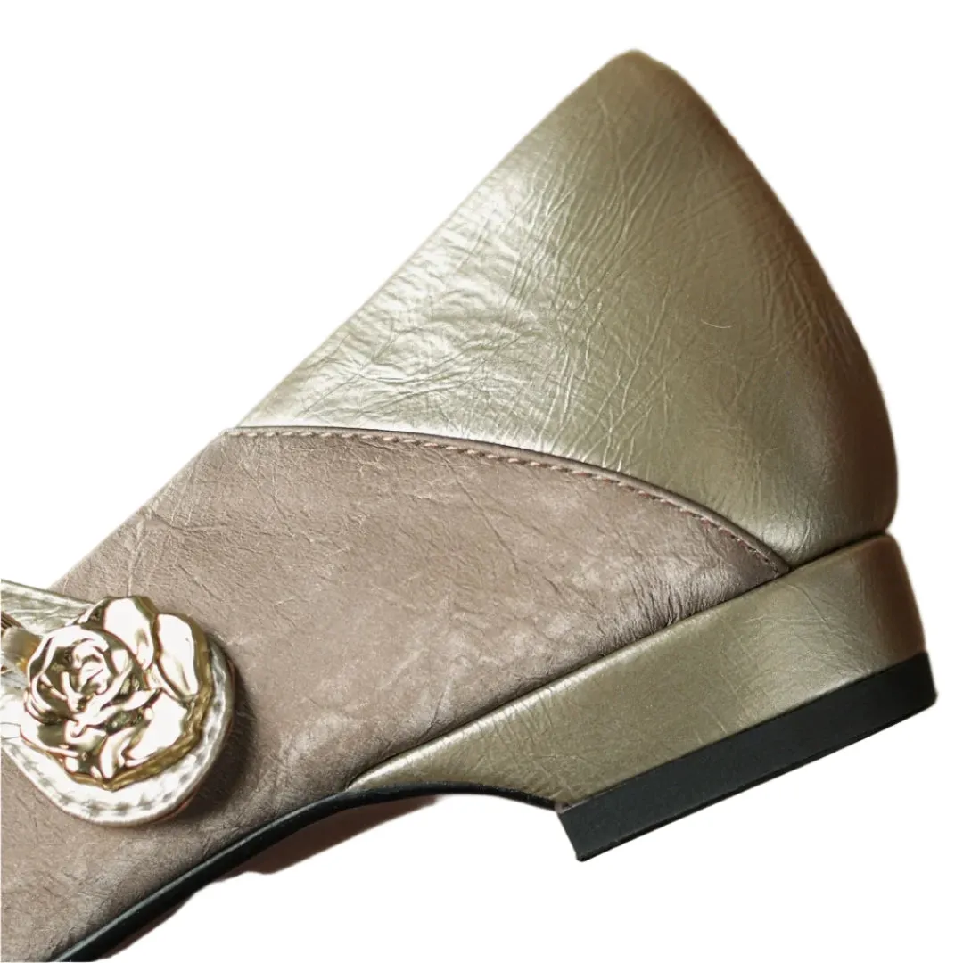 Belen Chain Strap Leather Flats