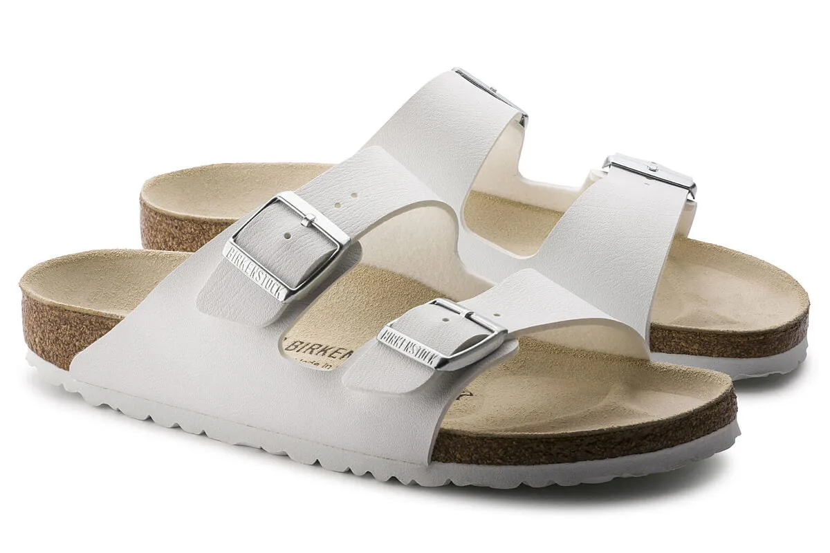 Birkenstock Arizona N White Birko-Flor Womens