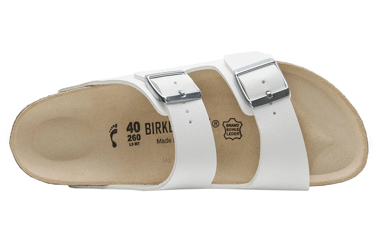 Birkenstock Arizona N White Birko-Flor Womens