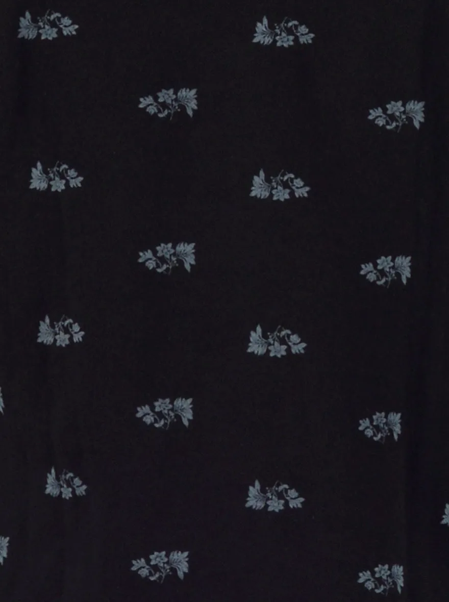 Black Printed Slim Fit Polo T-Shirt | JadeBlue