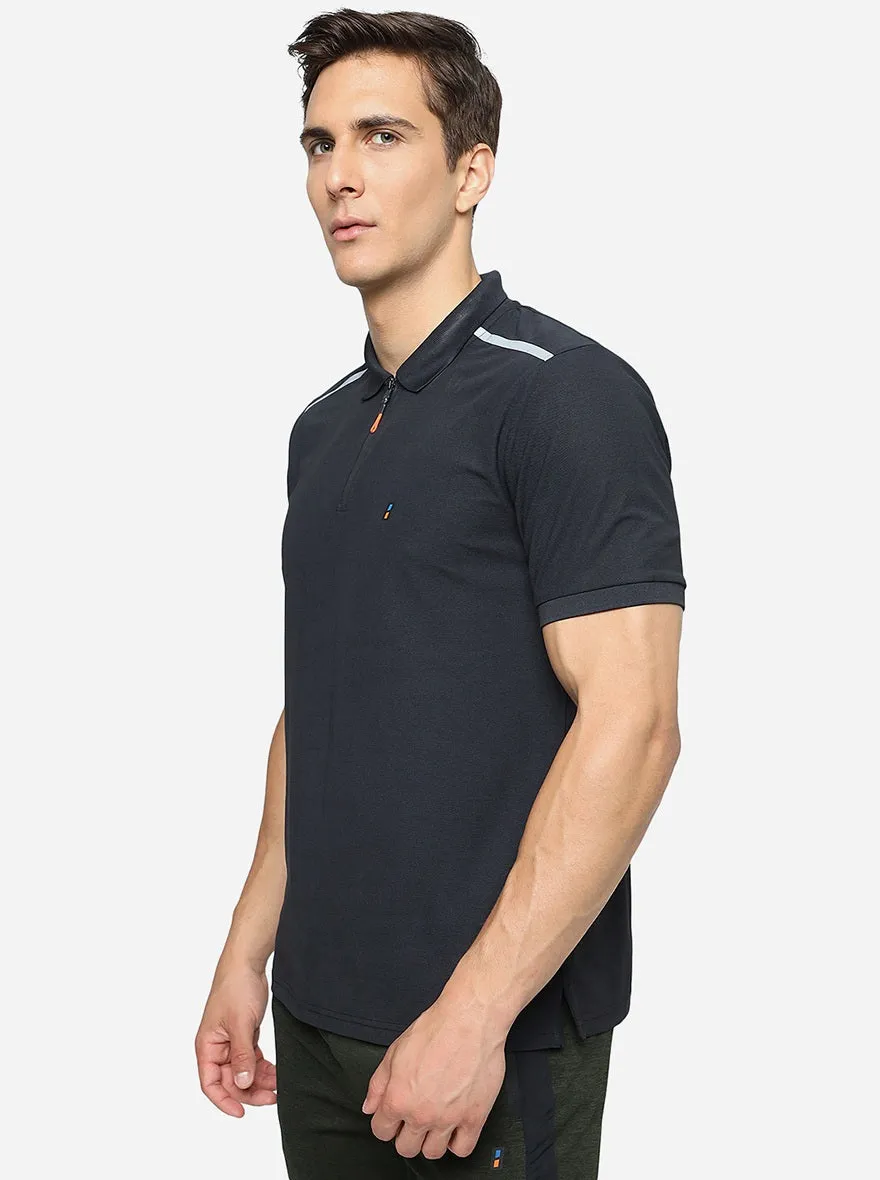 Black Solid Slim Fit T-Shirt | Jade Play