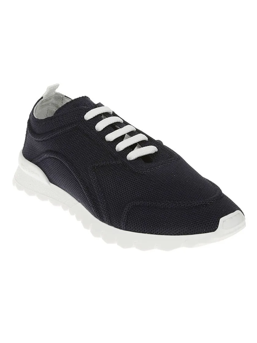 Blue Sneakers With White Accents