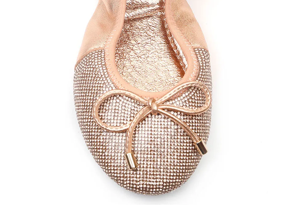 Bow Glistening Flats