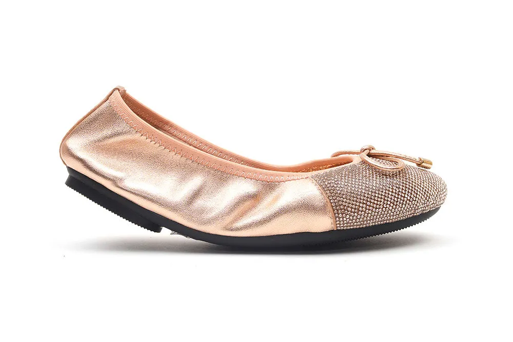 Bow Glistening Flats