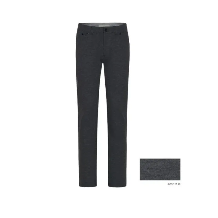 Brax Chuck J Hi Flex Jersey 5-Pocket Pant in Graphite