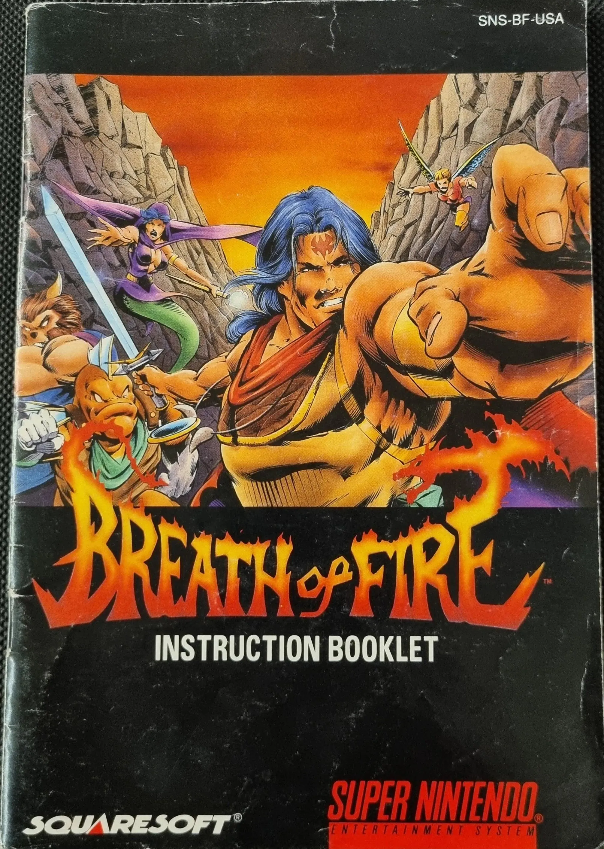 Breath of Fire manual (USA) (kosmetiske fejl)