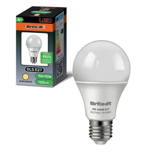 Brite-R 9W E27 ES GLS LED Bulb Warm White 3000K