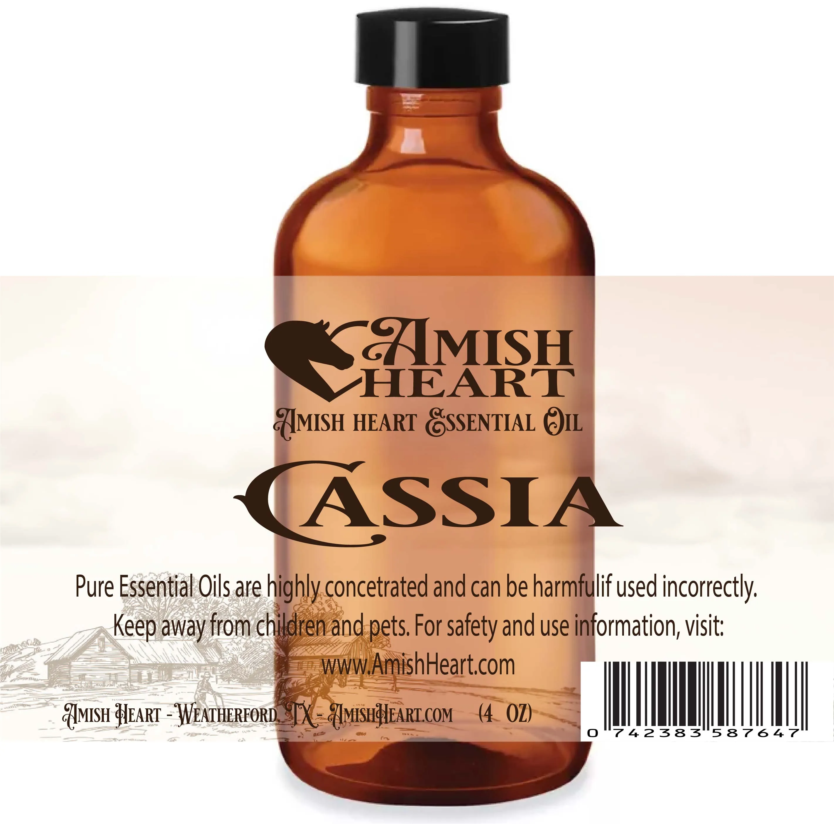 Cassia Essential Oil | Amish Heart | Warm and Spicy Aroma