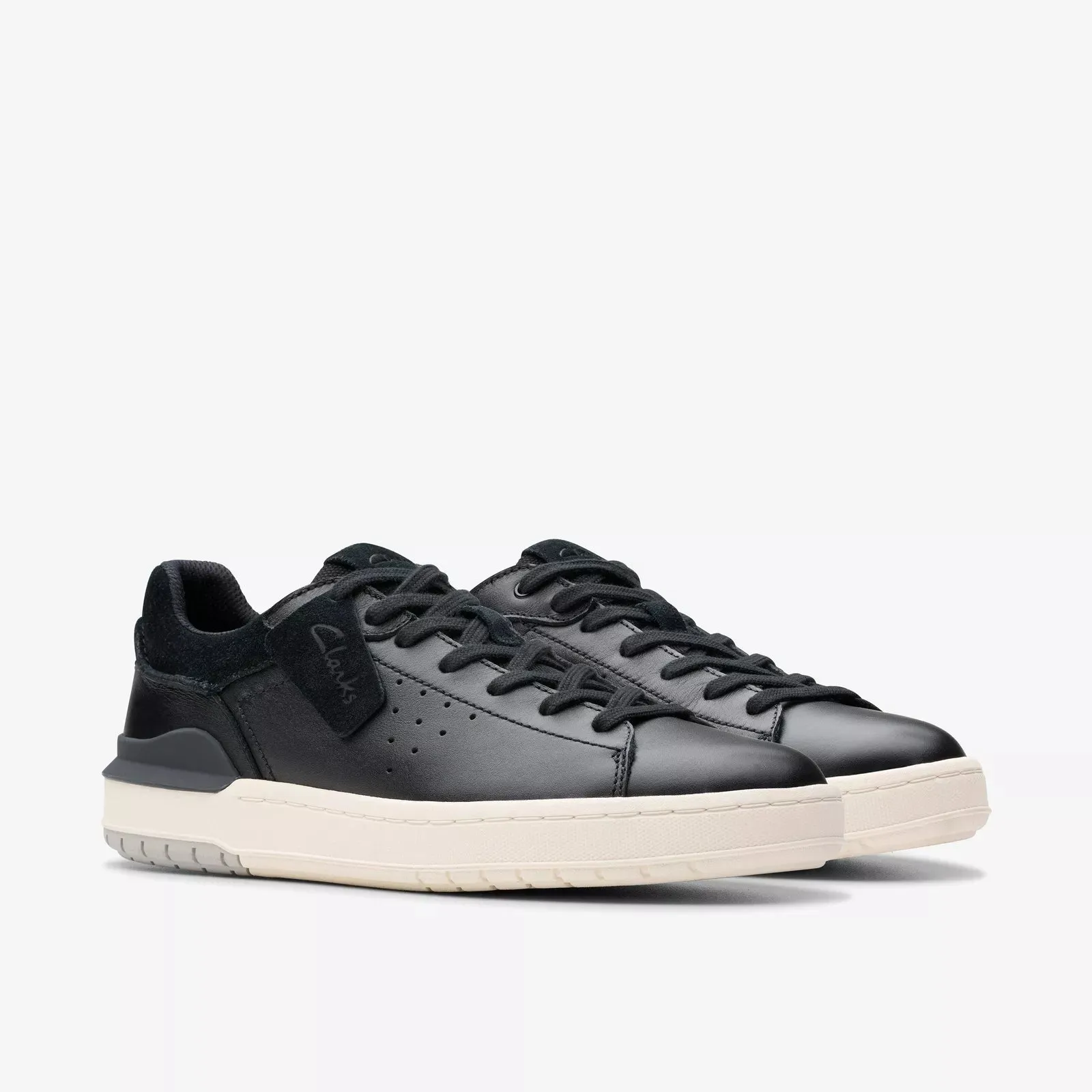 Clarks Men's Courtlite2 Run Black Leather 26181293