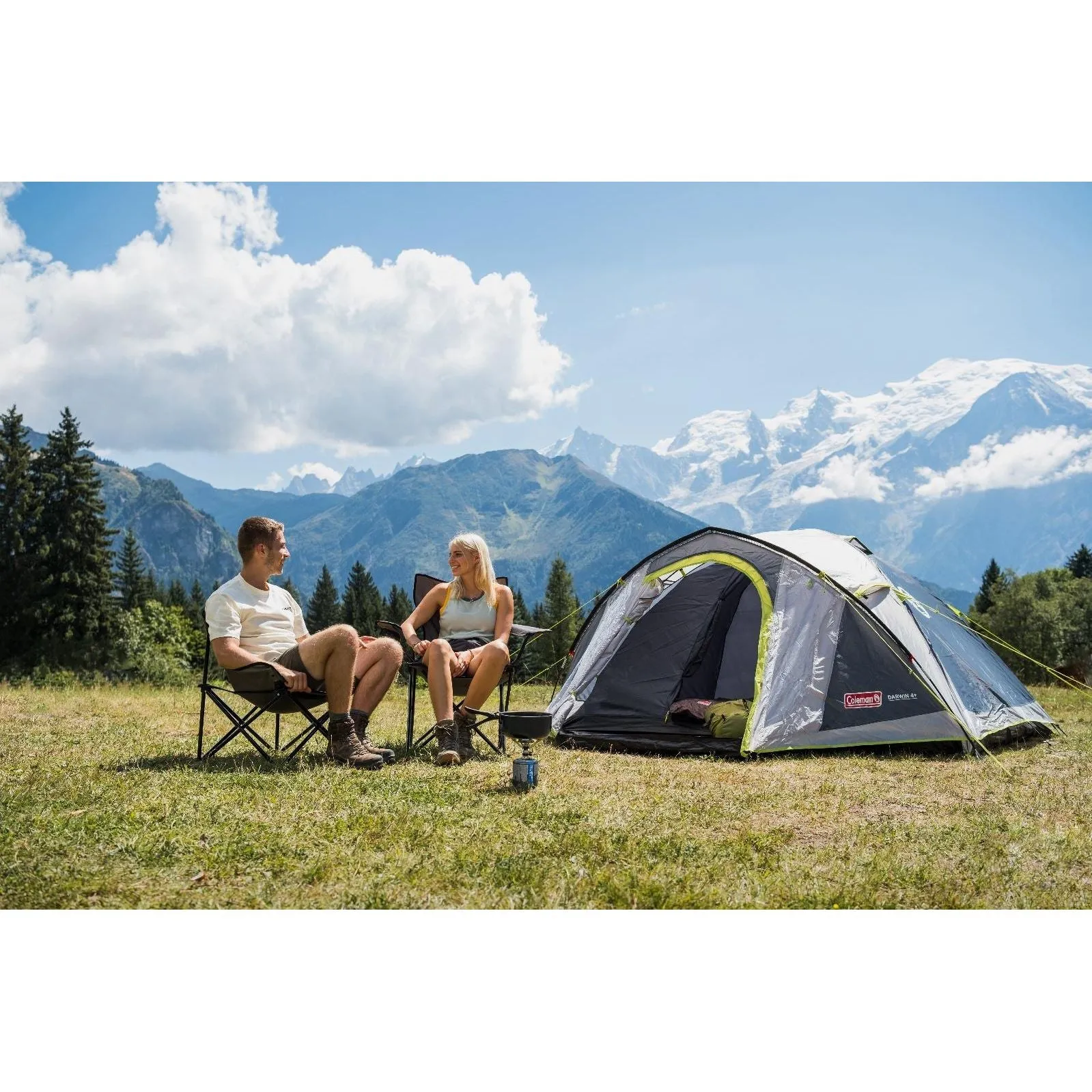 Coleman Tent Darwin 4  Compact 4 Person Dome Tent Camping