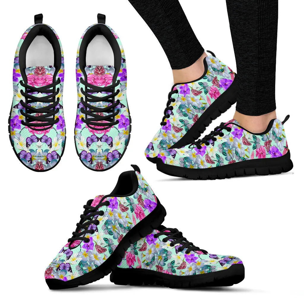 Colorful Lotus Butterfly Sneakers