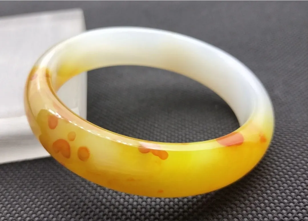 (Copy) 10% OF- 57/58/59mm Certified Natural 3 Color Jadeite Emerald A*Jade HandCarved Lucky Bracelet Bangle GX641