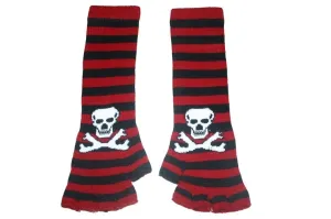Copy of Black and Red Skull Arm Length Fingerless Gloves