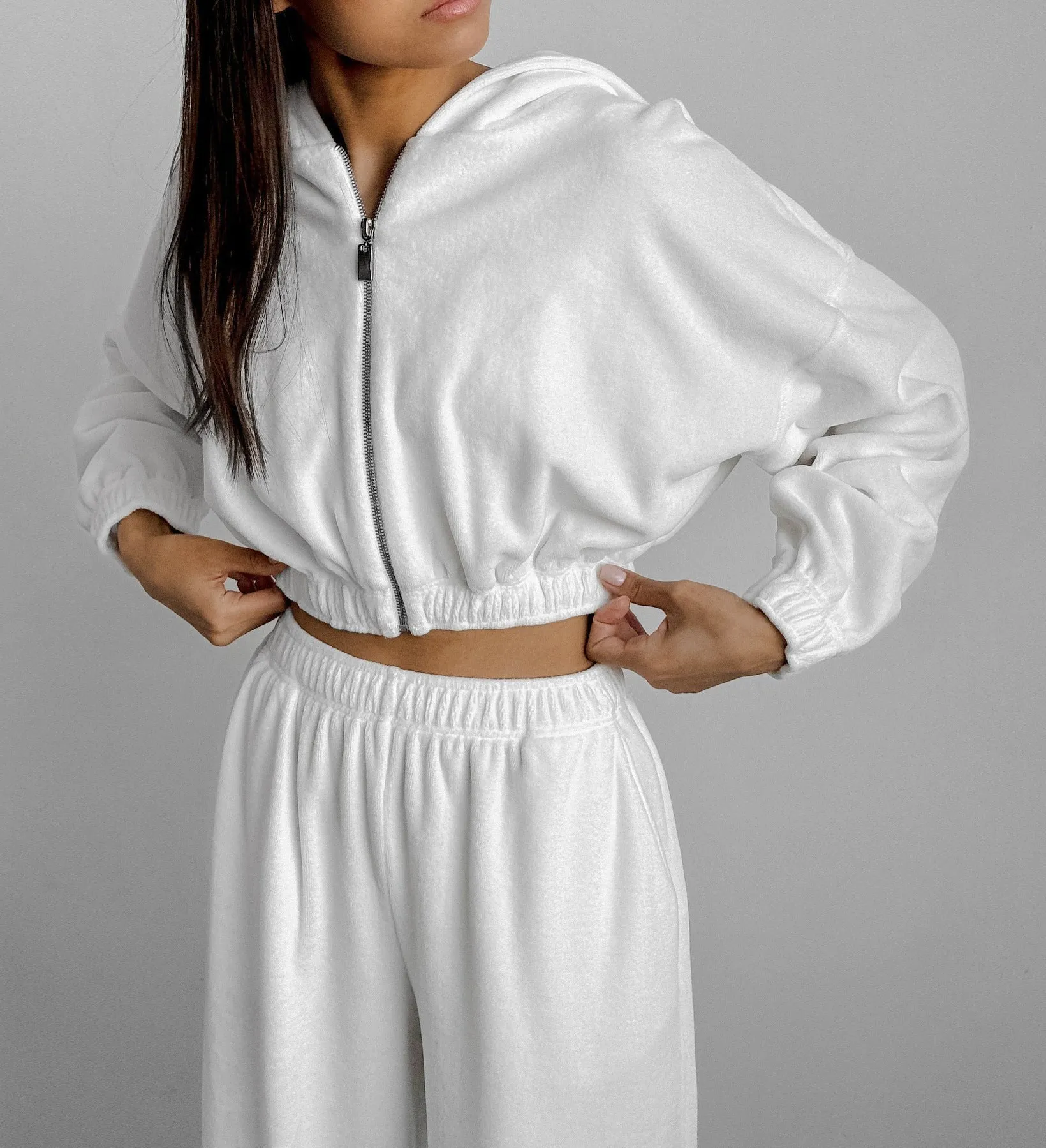 Cozy Velvet Knitting Hooded Two-Piece Set for Effortless Comfort and Style