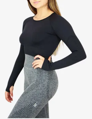 Cropped Long Sleeve - Black