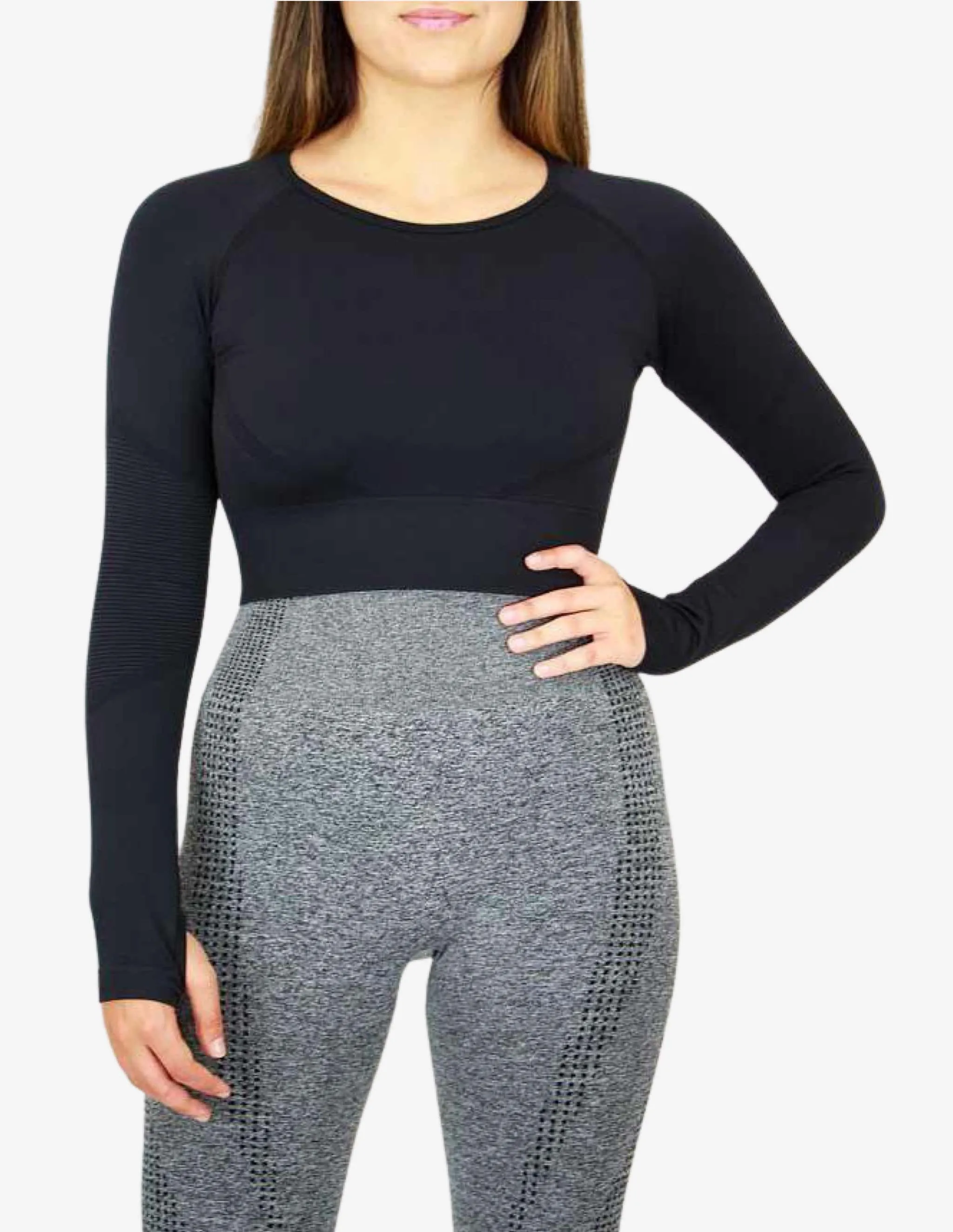 Cropped Long Sleeve - Black