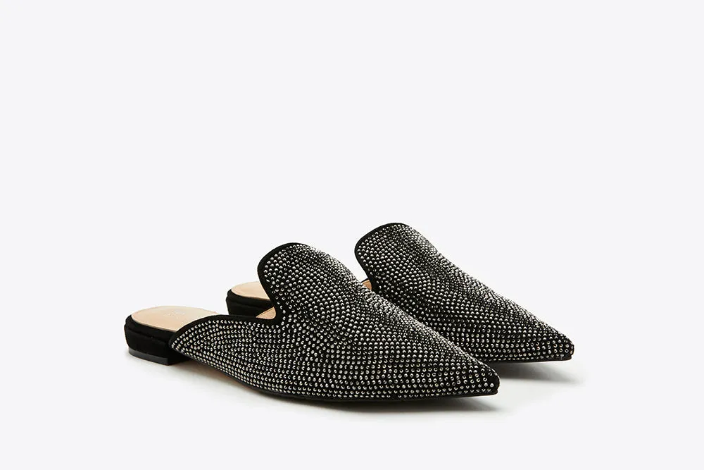 Crystal Embellishment Mules