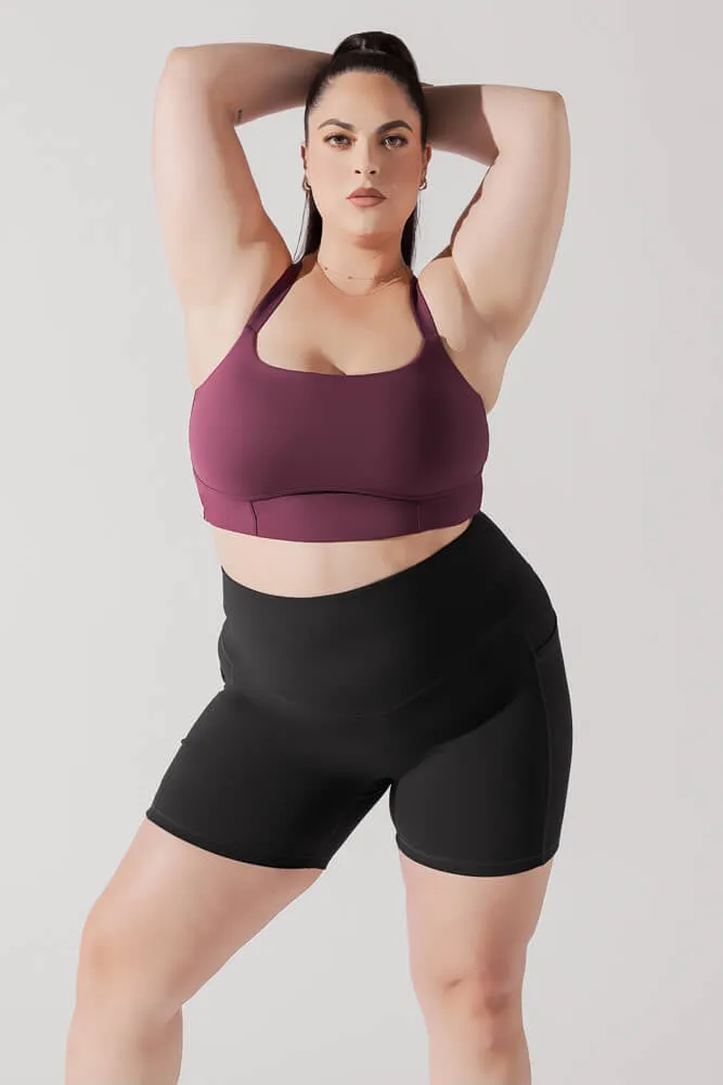 Daphne Corset Crop Top - Plum
