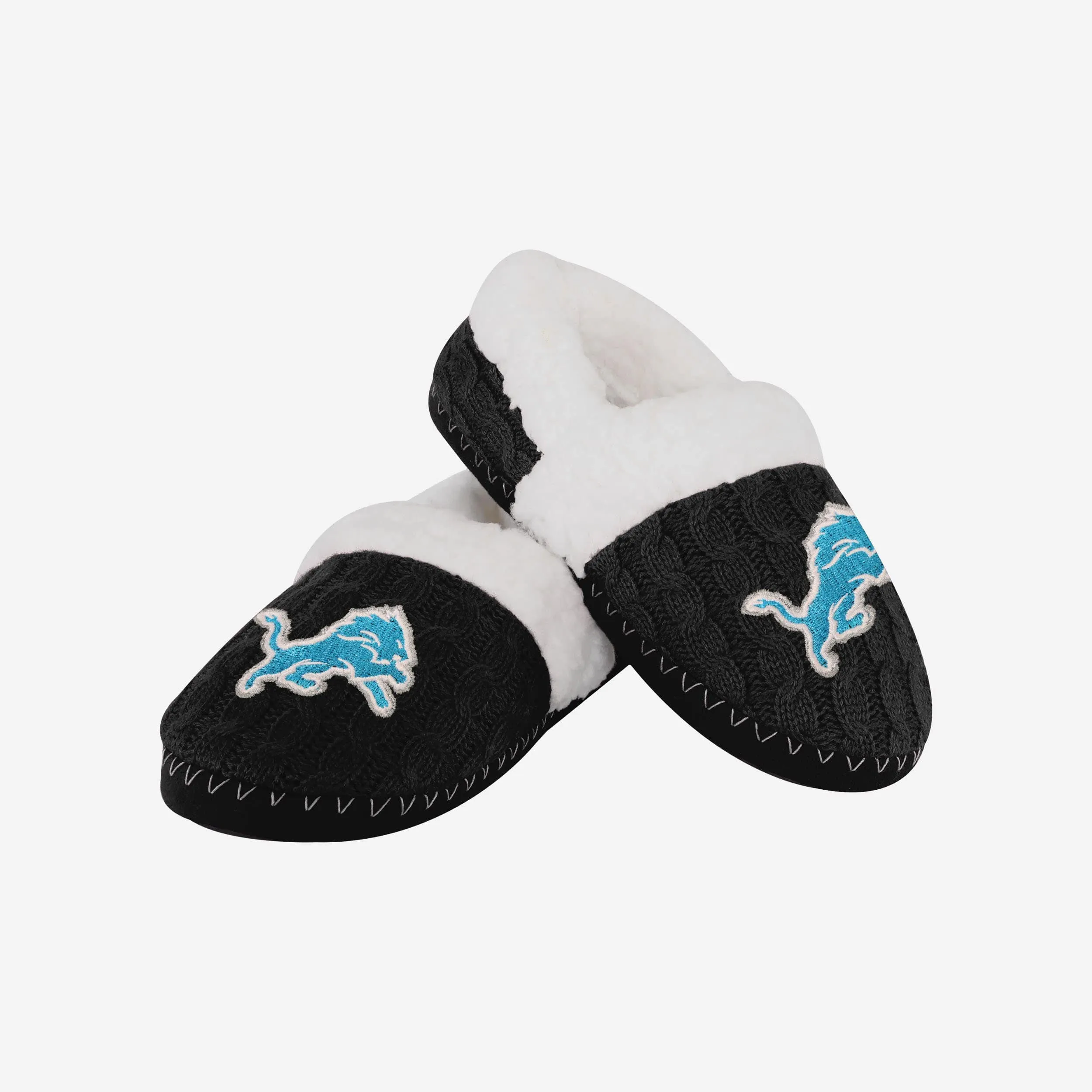 Detroit Lions Womens Team Color Moccasin Slipper