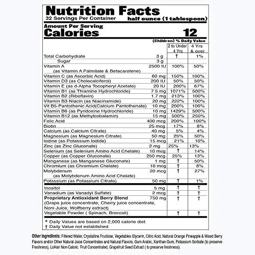 Dr de ventaja da862 líquido de los niños multivitaminas y minerales, 16 G