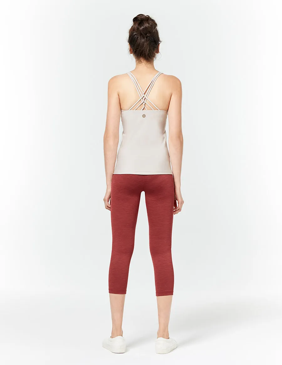 easyoga LA-VEDA Twiggy Core Capris4 - M42 M-Brick red