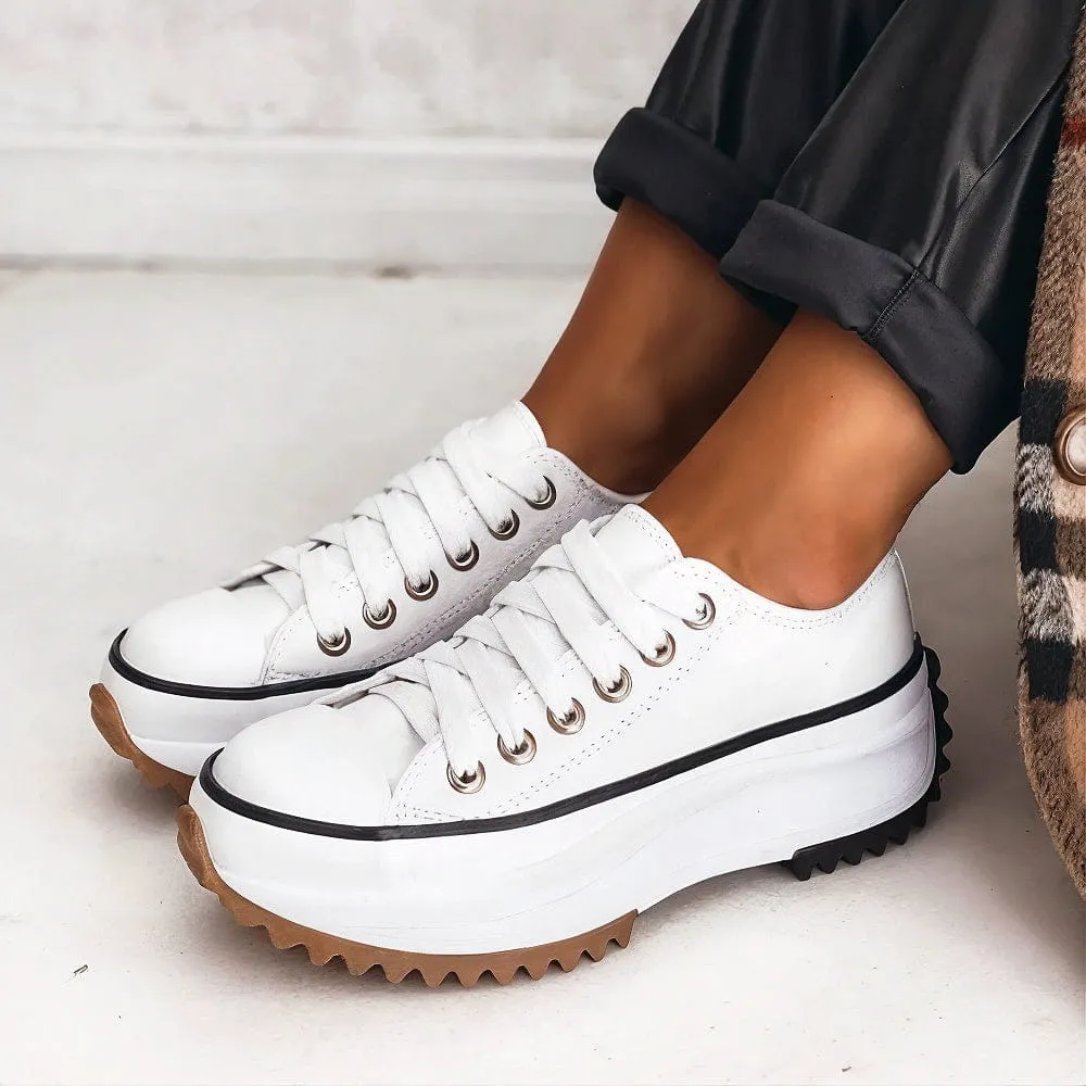 Elevare™ | Leather Platform Sneakers