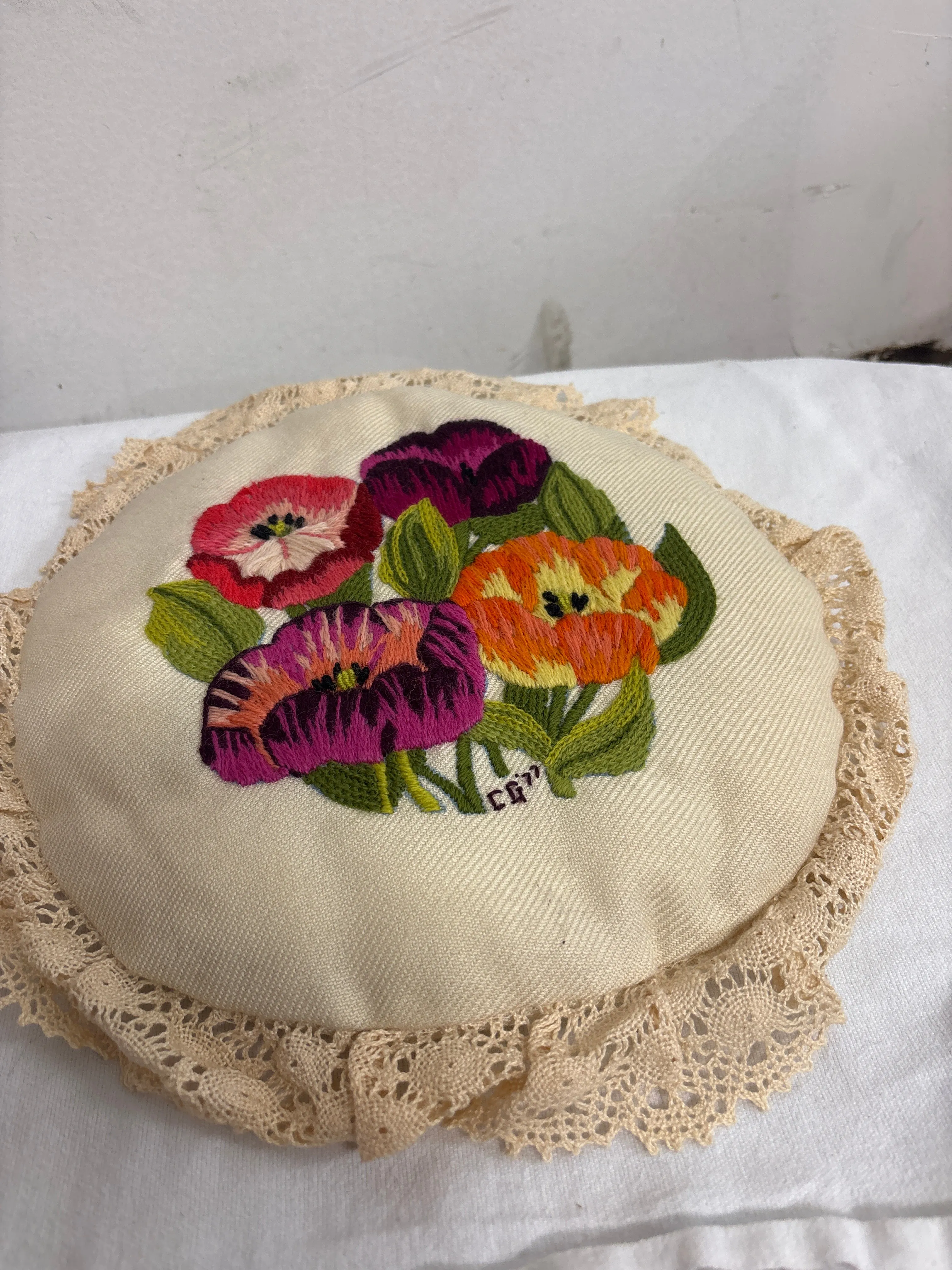 Embroidered Pillow