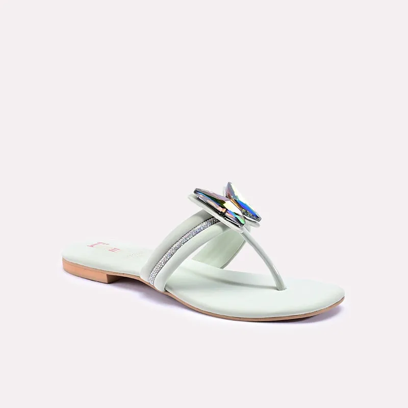 Emera Light Green Fancy Flats 0412787