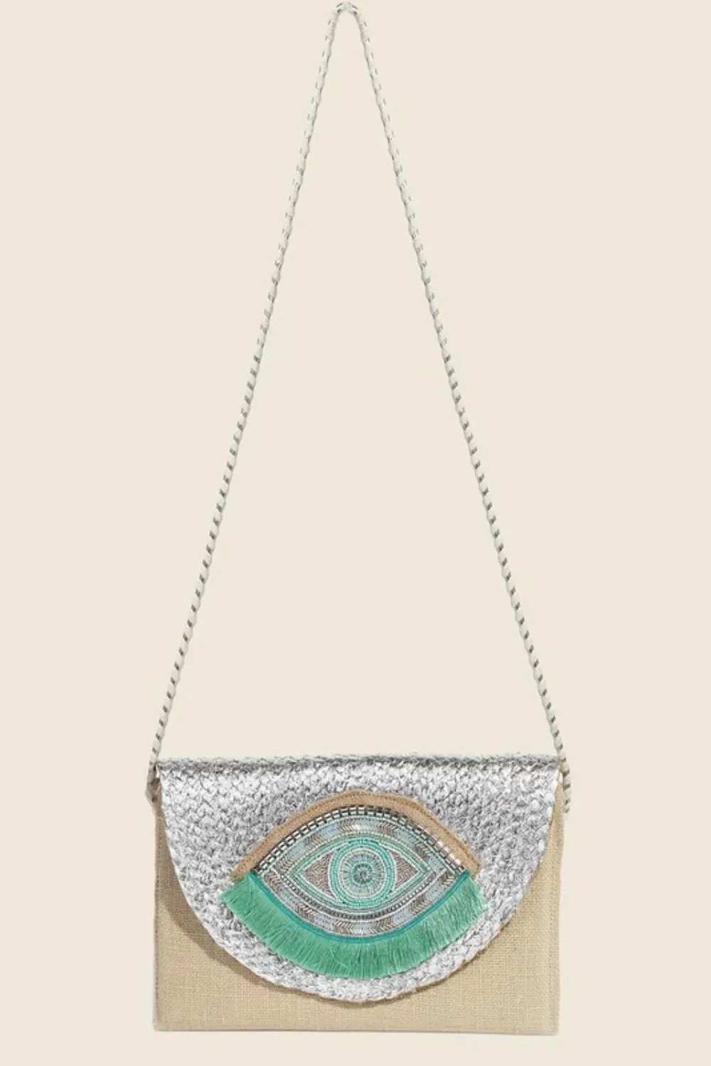 Eyes on You Boho Beaded Envelope Bag