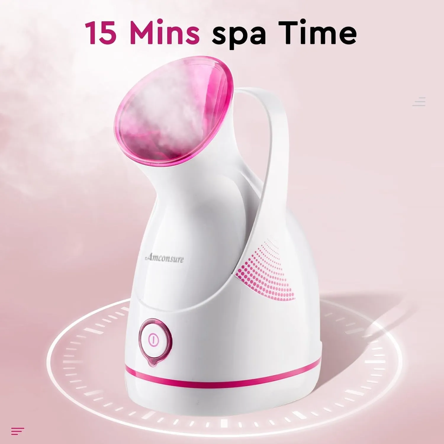 Facial Steamer - Nano Ionic Face Steamer Warm Mist Steamer for Face Home Sauna SPA, Face Humidifier Steamer for Facial Deep Cleaning Unclogs Pores Sinuses - 5 Piece Stainless Steel Skin Kit