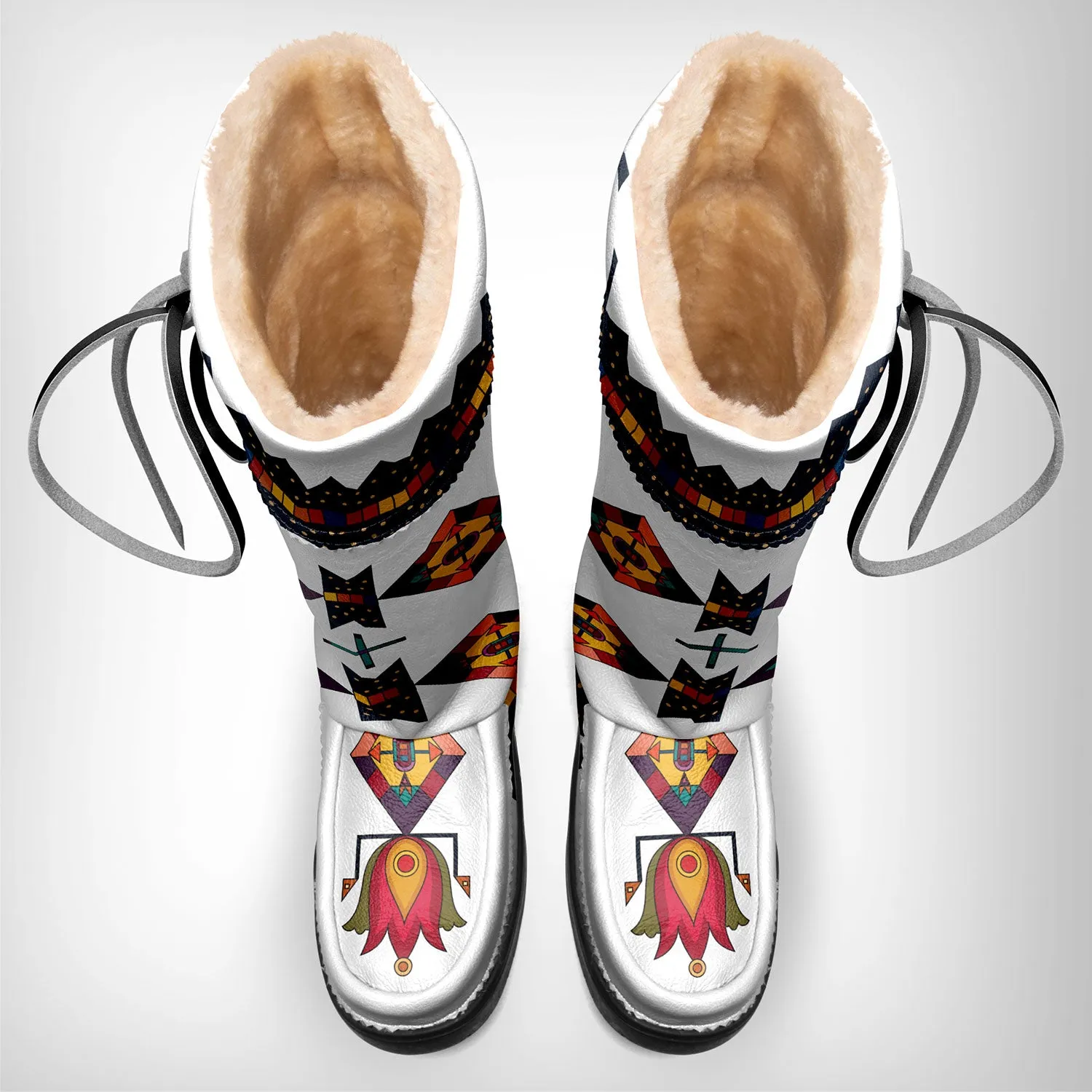 Floral Pathways Real Leather MocLux