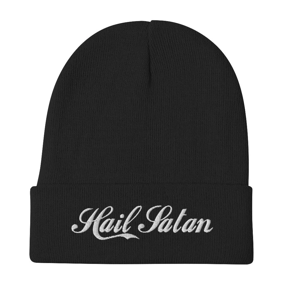 Hail Satan Embroidered Beanie